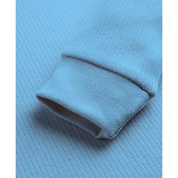 Babyhug Knit Full Sleeves Solid Pullover Thermal Vest - Light Blue