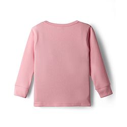 Babyhug Knit Full Sleeves Solid Pullover Thermal Vest - Pink