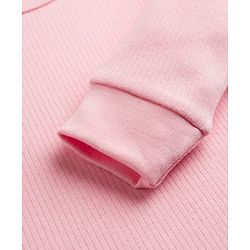 Babyhug Knit Full Sleeves Solid Pullover Thermal Vest - Pink