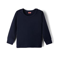 Babyhug Knit Full Sleeves Solid Pullover Thermal Vest - Navy Blue