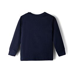 Babyhug Knit Full Sleeves Solid Pullover Thermal Vest - Navy Blue