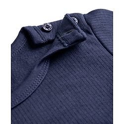 Babyhug Knit Full Sleeves Solid Pullover Thermal Vest - Navy Blue