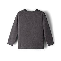 Babyhug Knit Full Sleeves Solid Pullover Thermal Vest - Grey