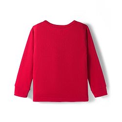 Babyhug Knit Full Sleeves Front Open Solid Color Thermal Inner Wear Vest - Red