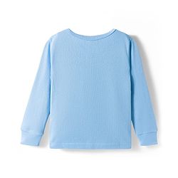 Babyhug Knit Full Sleeves Front Open Solid Color Thermal Inner Wear Vest - Light Blue