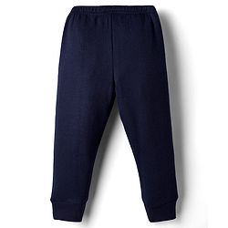 Babyhug Knit Full Length Thermal Wear Leggings - Navy Blue