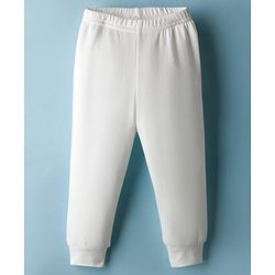 Babyhug Knit Full Length Thermal Wear Leggings - Offwhite