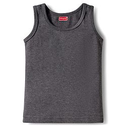 Babyhug Knit Full Sleeves Solid Thermal Set with Vest - Dark Grey