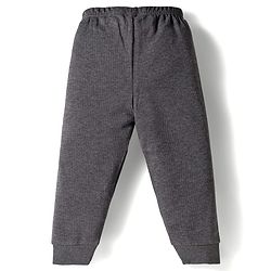 Babyhug Knit Full Sleeves Solid Thermal Set with Vest - Dark Grey