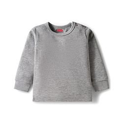 Babyhug Knit Full Sleeves Solid Thermal Set with Vest - Light Grey