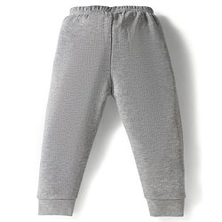 Babyhug Knit Full Sleeves Solid Thermal Set with Vest - Light Grey