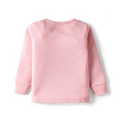 Babyhug Knit Full Sleeves Solid Pullover Thermal Set with Vest - Pink