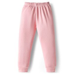 Babyhug Knit Full Sleeves Solid Pullover Thermal Set with Vest - Pink