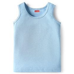 Babyhug Knit Full Sleeves Solid Color Thermal Vests & Pant Set - Light Blue