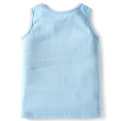 Babyhug Knit Full Sleeves Solid Color Thermal Vests & Pant Set - Light Blue