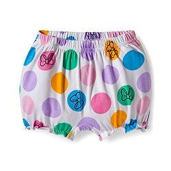 Babyhug Disney Single Jersey Knit Bloomers with Minnie & Friends Graphic Pack of 3 - Green Purple & White