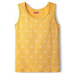 Babyhug Knit Full Sleeves Pullover Thermal Set With Star Print - Yellow