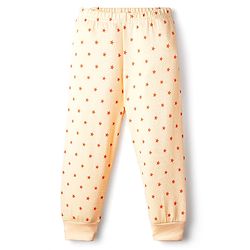 Babyhug Knit Full Sleeves Pullover & Sleeveless Thermal Vest & Pant Set with Star Print - Peach