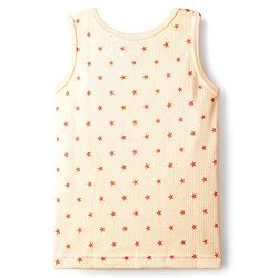 Babyhug Knit Full Sleeves Pullover & Sleeveless Thermal Vest & Pant Set with Star Print - Peach