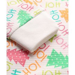 Babyhug  Knit Full Sleeves Thermal Vests & Pant Set with Text  Print - Off-White