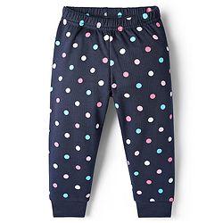 Babyhug Knit Full Sleeves Thermal Inner Wear Set with Polka Dots Print - Blue