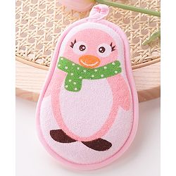 Babyhug Penguin Shaped Bath Sponge/Loofah - Pink