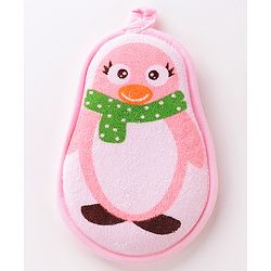 Babyhug Penguin Shaped Bath Sponge/Loofah - Pink