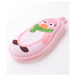 Babyhug Penguin Shaped Bath Sponge/Loofah - Pink