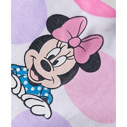 Babyhug Disney Interlock Knit Cap Mittens & Booties With Minnie Mouse Graphics White - Diameter 10 cm