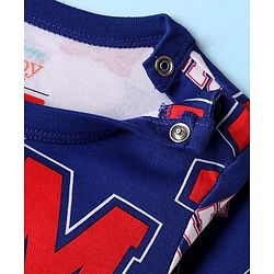 Babyhug Disney Interlock Knit Full Sleeve Onesies with Minnie Mouse Graphics Pack of 3 - Red Blue & White