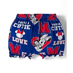 Babyhug Disney Single Jersey Knit Bloomers with Minnie Mouse Graphics Pack of 3 - White Red & Blue