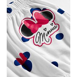 Babyhug Disney Single Jersey Knit Bloomers with Minnie Mouse Graphics Pack of 3 - White Red & Blue