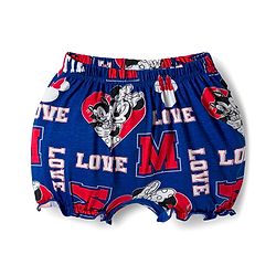 Babyhug Disney Single Jersey Knit Bloomers with Minnie Mouse Graphics Pack of 3 - White Red & Blue