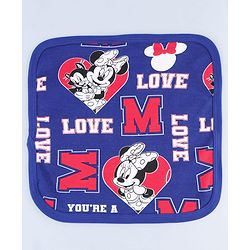 Babyhug Disney Interlock Knit Hand & Face Towel with Minnie Mouse Graphics Pack of 3 L 33 x B 33 cm - Red White & Navy Blue