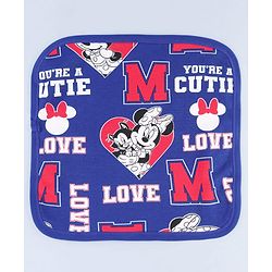 Babyhug Disney Interlock Knit Hand & Face Towel with Minnie Mouse Graphics Pack of 3 L 33 x B 33 cm - Red White & Navy Blue