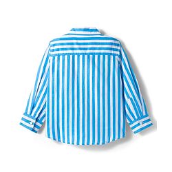 Babyhug Cotton Woven Full Sleeves Striped Shirt - Light Blue