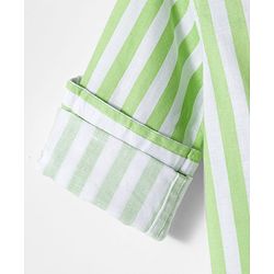 Babyhug Cotton Woven Full Sleeves Shirt With Stripes - Green