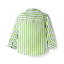 Babyhug Cotton Woven Full Sleeves Shirt With Stripes - Green