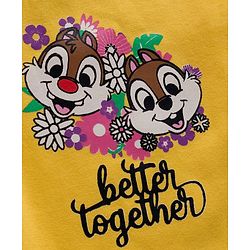 Babyhug Disney Cotton Lycra Knit Full Length Leggings with Chip'N Dale Graphics Pack of 3 - White Yellow & Purple