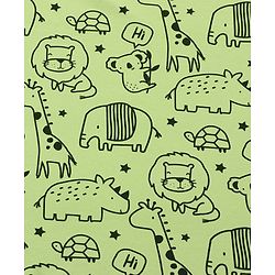 Babyhug Cotton Knit Hooded  Wrapper With Animal Print  L 76.5 x B 76.5 cm - Red