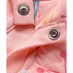 Babyhug Quilted Knit Full Sleeves Winter Wear Co-Ords Night Suit With Crown Print - Pink