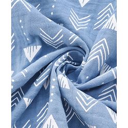Babyhug Cotton Nursing Cover For Breast Feeding Apron - Blue| Travel-Friendly| Machine Washable| Soft Breathable Fabric| Stylish & Discreet for Feeding & Breast Pump Use