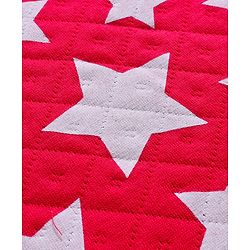 Babyhug Quilted Knit Full Sleeves Co-Ord Winter Night Suit With Star Print - Red