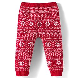 Babyhug Organic Cotton Knit Full Raglan Sleeves Sweater Set with Cap Reindeer Patch & Fair Isle Design - Red
