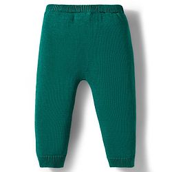 Babyhug Organic Cotton Knitted Full Sleeves Sweater Set With Deer Design & Cap - Green