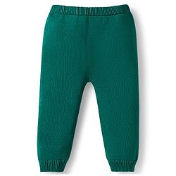 Babyhug Organic Cotton Knitted Full Sleeves Sweater Set With Deer Design & Cap - Green