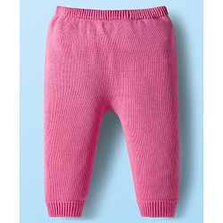 Babyhug Organic Cotton Knit Full Sleeves Front Open Sweater Set with Cap & Butterfly Design - Pink