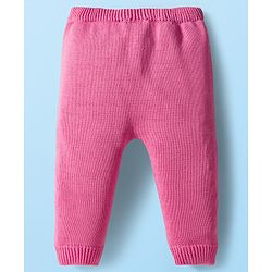 Babyhug Organic Cotton Knit Full Sleeves Front Open Sweater Set with Cap & Butterfly Design - Pink