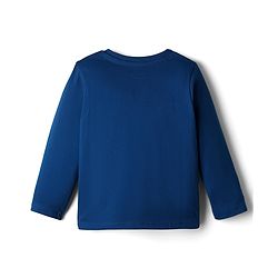 Babyhug 100% Cotton Knit Full Sleeves T-Shirt With Dino Print - Navy Blue
