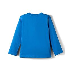 Babyhug 100 % Cotton Knit Full Sleeves T-Shirt with Giraffe Print - Blue